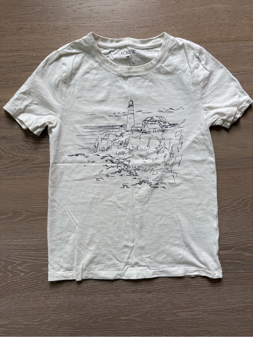 J.Crew White Lighthouse Tee